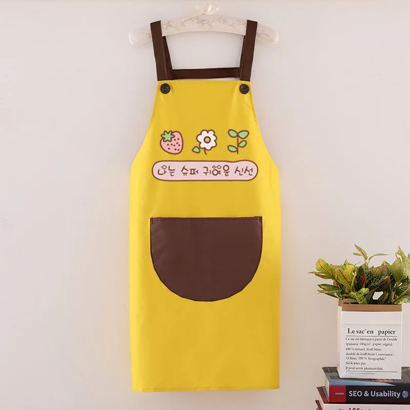 Women\'s Apron Waterproof Household PVC Oil-proof Aprons For Chef Cooking Baking Home Cleaning Restaurant Kitchen Accessories