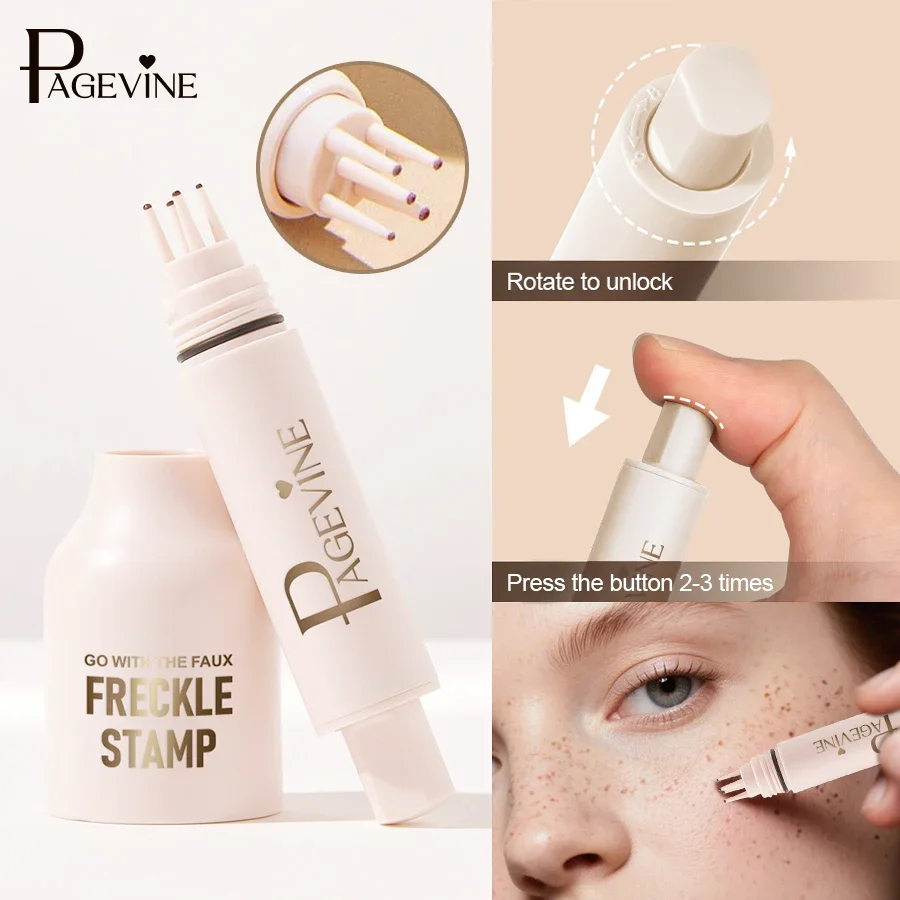 速乾性フェイクそばかすペン 防水 汚れ防止 長持ち 色褪せなし 五点ドット スポットスタンプツールスティック 女性用メイク