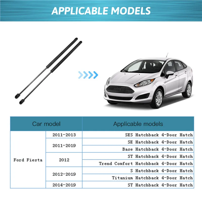 Rear tailgate pneumatic support bar lift Rear Hatch Gas Springs Lift Support Struts Shocks For Ford Fiesta 2011-2019