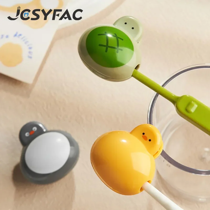 

Portable Animal Toothbrush Head Cover Dustproof Toothbrush Protective Cap Portable Plastic Clip For Household Travel Bathroom