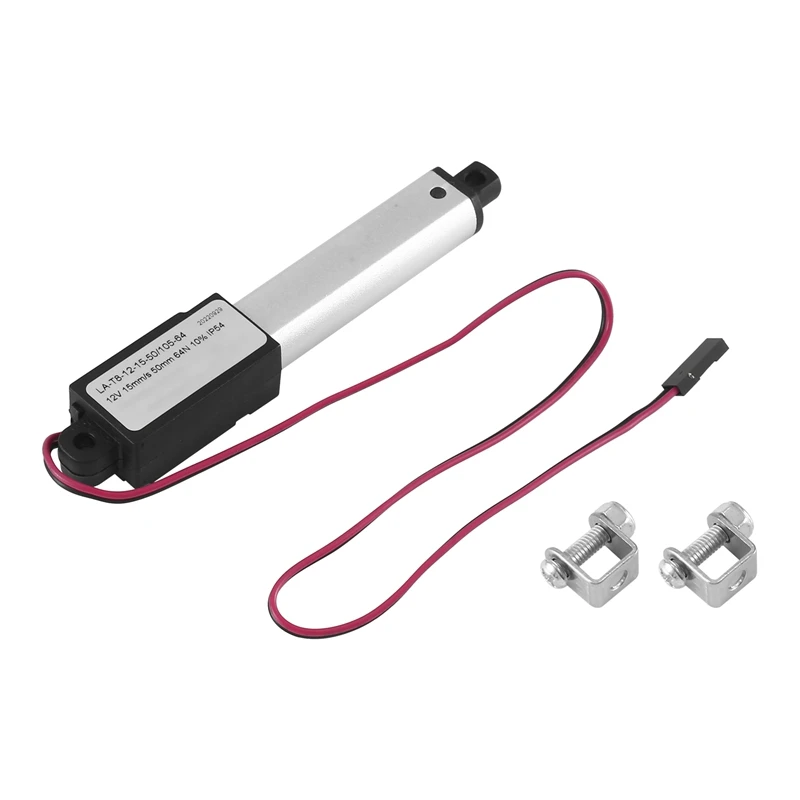 AB33-Electric Mini Linear Actuator Stroke, 64N/14.4Lb, Speed 0.6Inch/S Mini Waterproof Motion Actuator Small 12 V DC