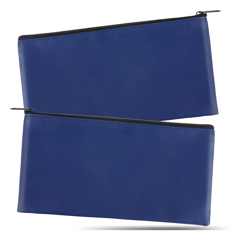 2 шт. мешки для денег с застежкой-молнией, банковские депозитные сумки для денег, органайзер, кошелек для проверки, дорожный мешочек для денег для монет, купюр, косметика