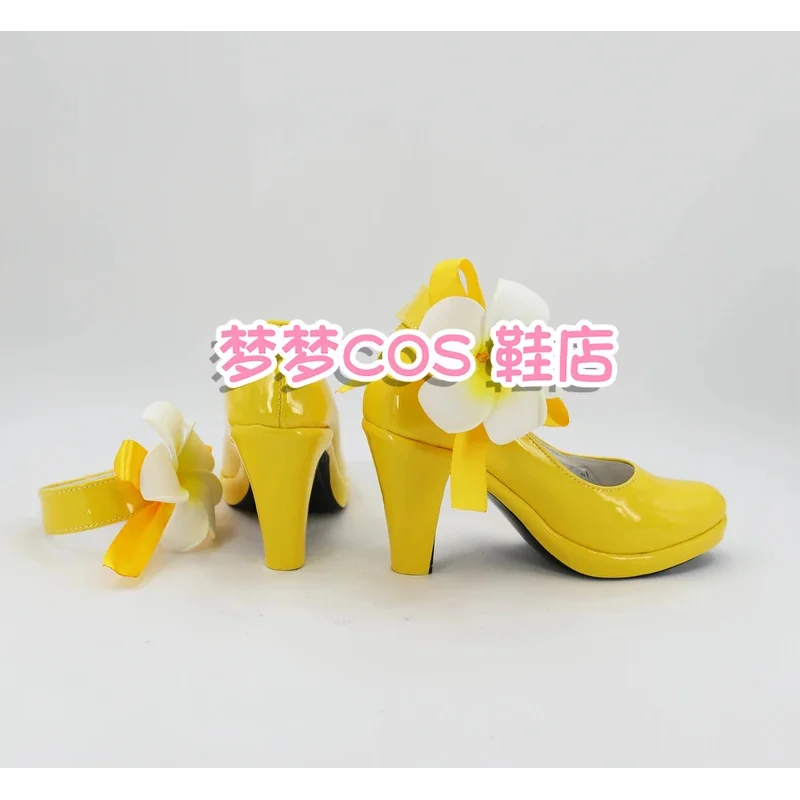2025 11 DATE A LIVE Izayoi Miku Cosplay Shoes Halloween Anime Yellow Boots