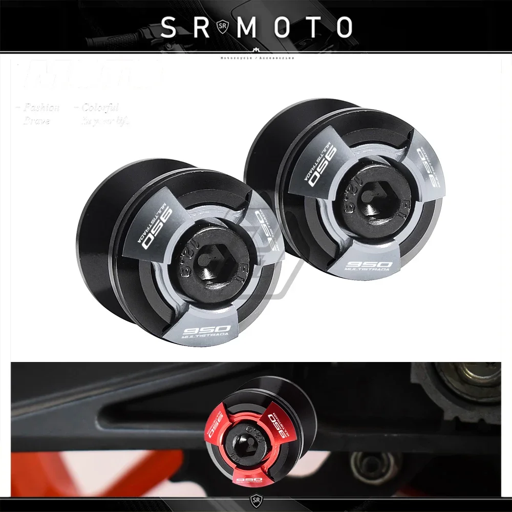 

Motorcycle Accessories Swingarm Spools Slider Stand Screws Case for Ducati Multiestrada 950 2017-2021