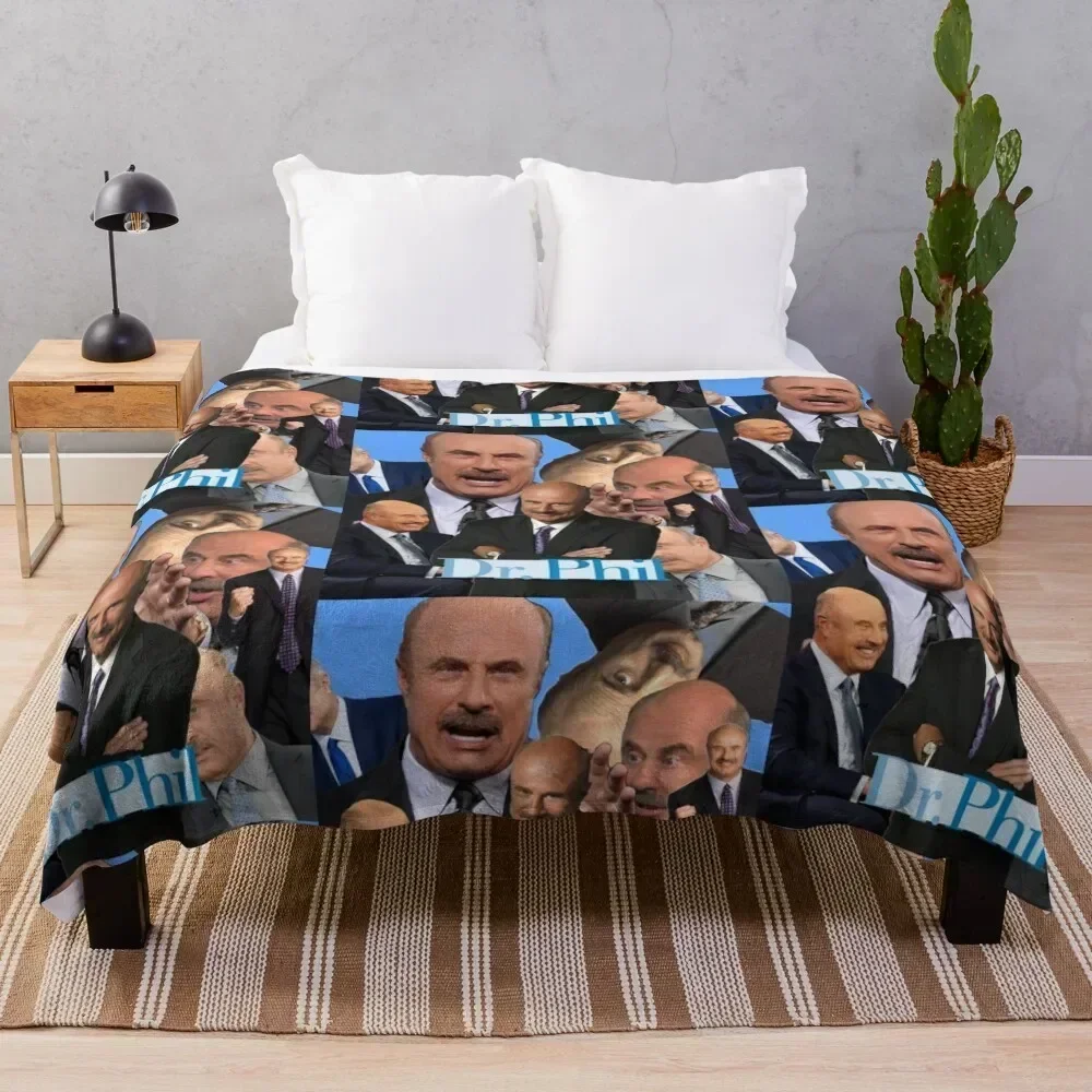 

Dr. Phil Collage Throw Blanket Reusable Durable Soft Blanket for All Seasons