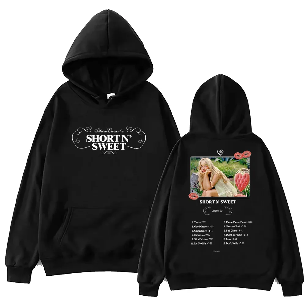 Sabrina Carpenter Short N' Sweet Hoodie Unisex Harajuku Pullover Tops Long Sleeve Hoodies  Muisc Tour Fans Gift