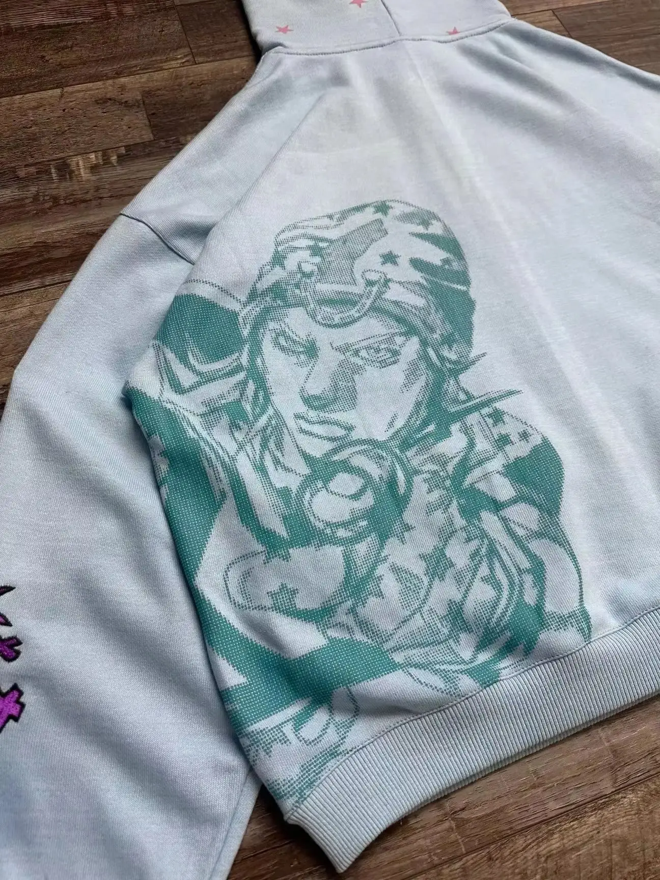 JoJo SBR Johnny Joestar Hoodie Anime Zip Up Jacket Y2K Aesthetic