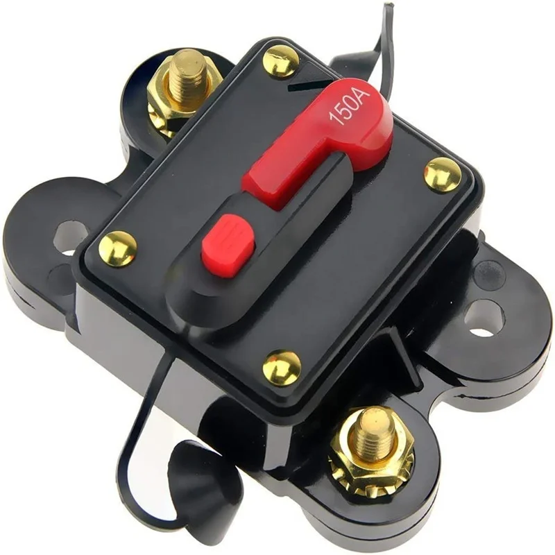

Home Solar System Fuse Holder With Manual Reset For Car Audio And Current Protection 12V-24V DC Reset Fuse Inverter