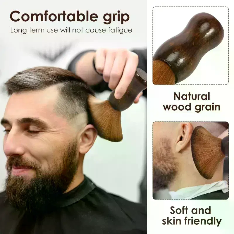 

Barbertop Remove Soft Brush Hair Cutting Neck Face Duster Clean Barbers Brushes Salon Stylist Hairdressing Tools Accessories