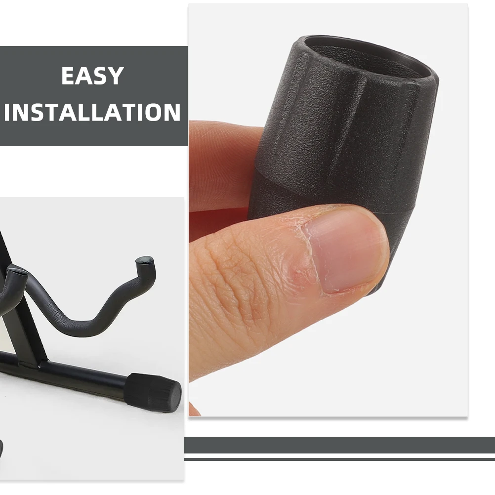 

6pcs Guitar Stand Leg Cap Rubber Feet Pad for Acoustic Holder Display Protector Rest Non Slip Durable Guitar Accessory
