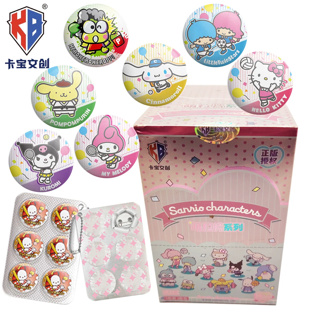 

Original KABAO Sanrio Badges Little Twin Stars HANGYODON Characters Collectibles Tinplate Unique Brooches Decor Gifts for Fans