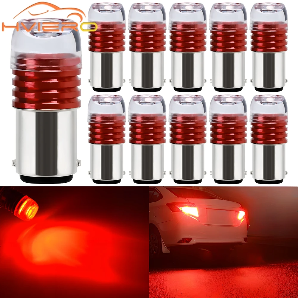 

10PCS Car Brake Turn Signal Tail Flashing Light Multicolors 1156 1157 T20 Strobe Lamp 5630 DC 12V Parking Reverse LED Trunk Bulb