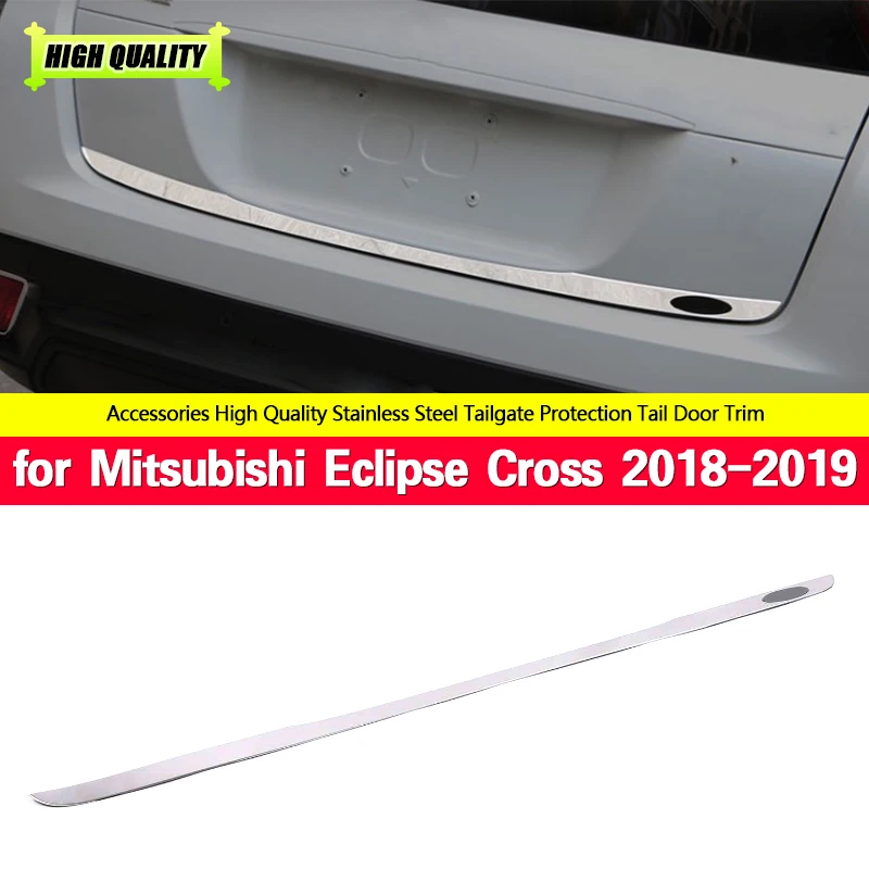 

Tailgate Rear Door Bottom Cover Molding Trim Stainless Steel back door trim car Accessorie For Mitsubishi Eclipse Cross 2018-19