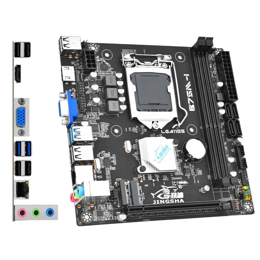 مجموعة ألعاب اللوحة الأم JINGSHA B75 PC LGA 1155 مع core i5 3570+2*8GB=16GB DDR3 Plate placa mae Support NVME M.2+WIFI Kit Board