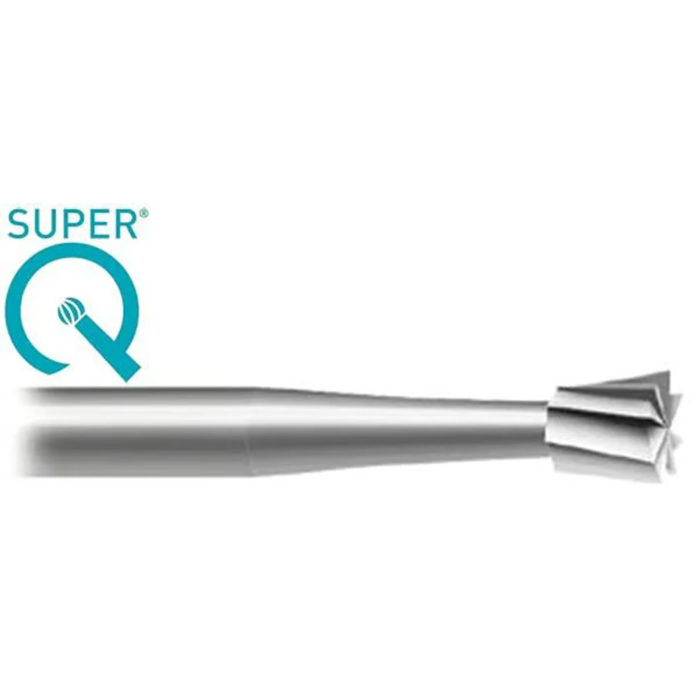 SUPER Q 24 Inverted Cone Bur Coarse Serrations Hardened Tool Steel 2.35mm Shank for Jewelry Stone Setting Engraving