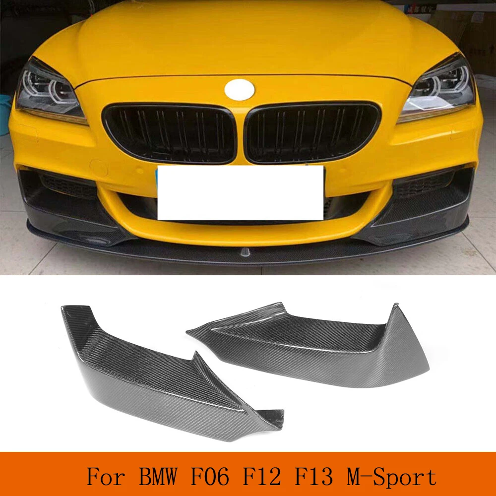 

Car Front Bumper Canards Lip Splitters Flaps Cupwings for BMW 6 Series F06 F12 F13 M Tech M sport 2012-2019 Spoiler Carbon Fiber