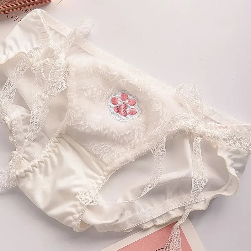 Couple Underwear Women Lingerie Men\'s Boxers Panties Plush Kawaii Cat Pig Sexy Lace Bandage Underpants Boy Girls Lovers Panties