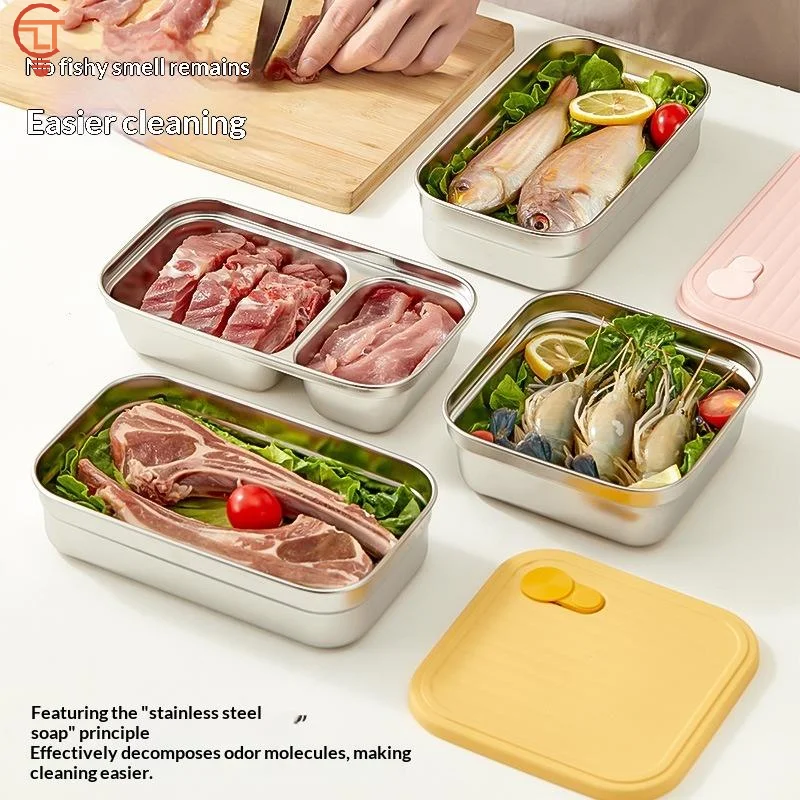 

304 Stainless Steel Lunch Bento Box Leak Proof Sealed Food Container for Adult Child School Travel