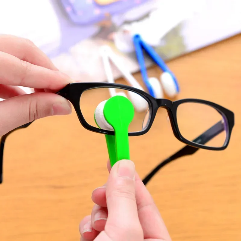 1/5Pcs Portable Glasses Brush Two-side Microfiber Spectacles Cleaner Glasses Cleaning Rub Cleaner Eyeglass Cleaner Brush Tools