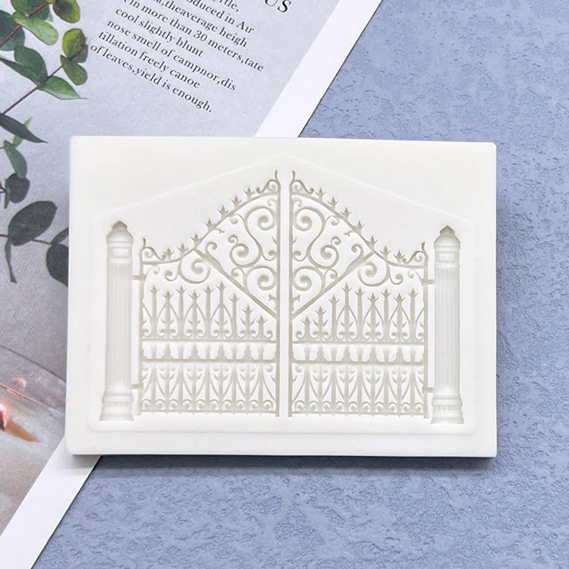 Gate Window Door Silicone Cake Baking Mold Sugarcraft Chocolate Cupcake Resin Tools Fondant Decorating Tools