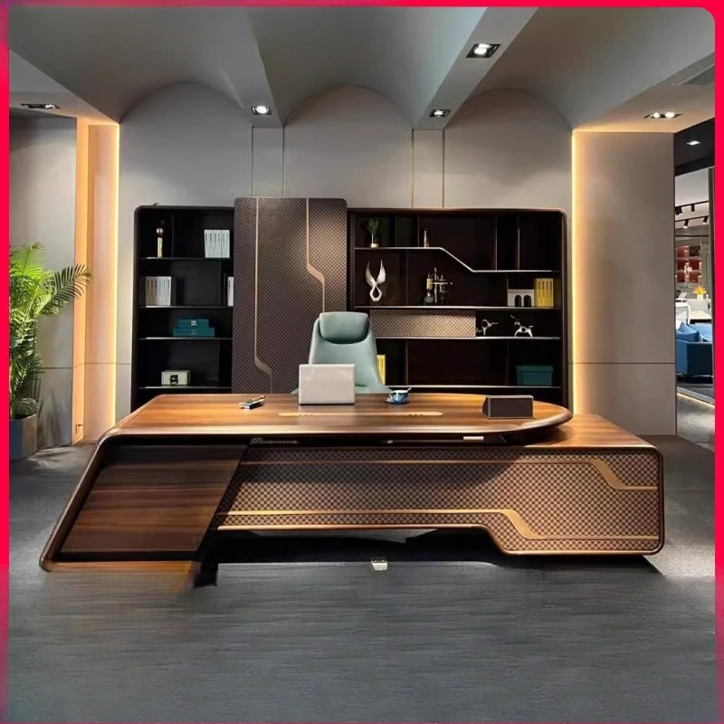 Light luxury table simple modern chairperson office furniture general manager platform