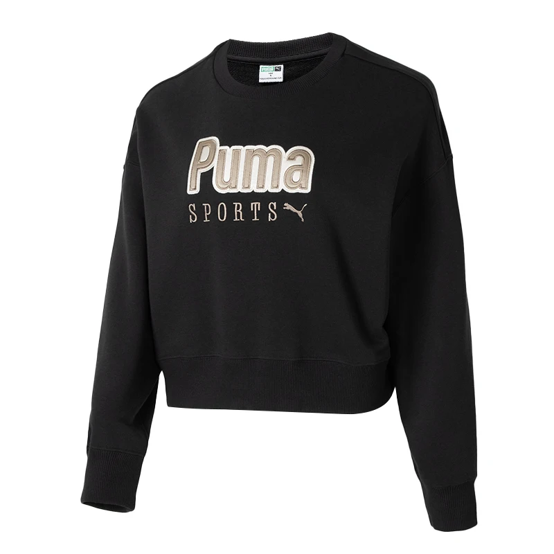 

Puma Team Oversized Crew Tr Women's Sportswear Running Fitness Training Top Plaid Casual Pullover Round Neck Fashion Sweatshirt 626169-01