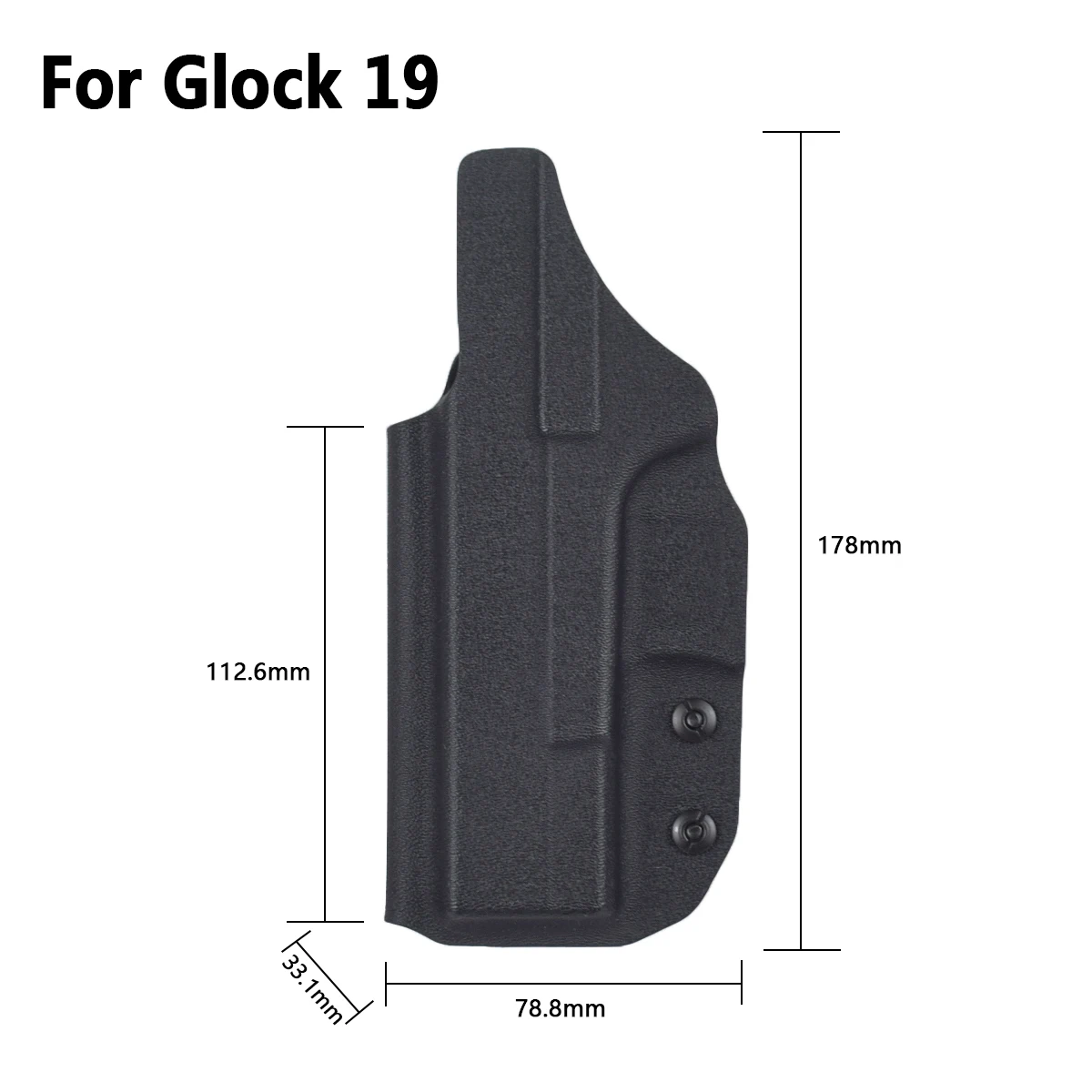 Tactical Kydex Inside Waistband Holster For Glock 17 19 43 Sig Sauer P365 1911 Concealed Carry IWB Case Right Hand Quick Draw view 3