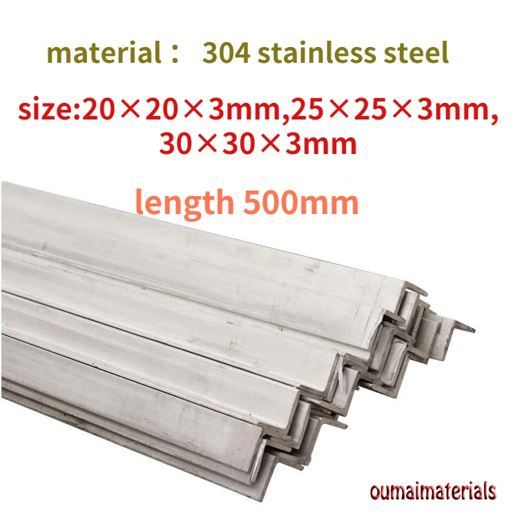Stainless Steel 20×20×3 l Angle Equilateral Angle Length 500 mm Triangle Iron Specifications Are Complete 304