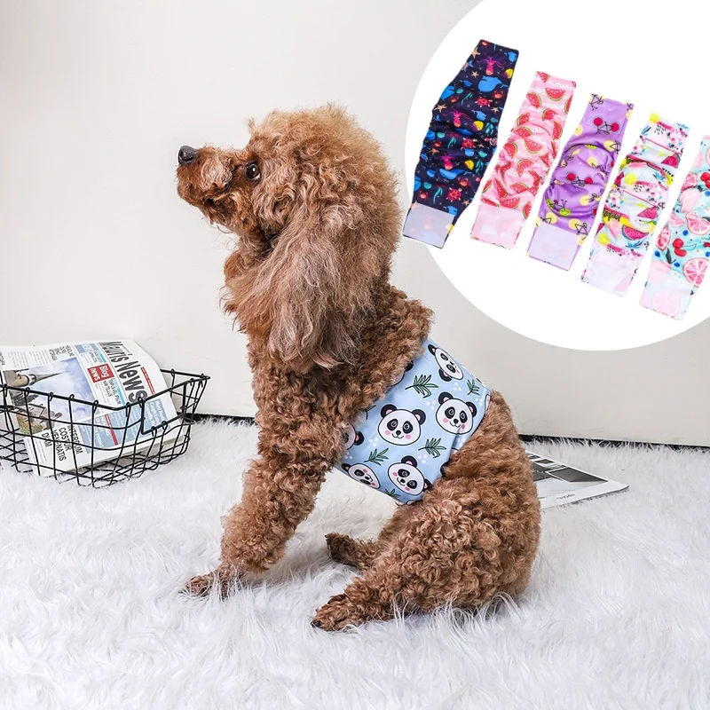 Culottes hygiéniques réglables pour chiens mâles, couches lavables anti-éclaboussures pour animaux de compagnie, shorts pour chiens, fournitures pour animaux.