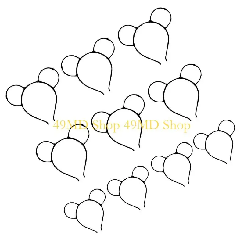 

49MD 10-piece Artistic Shapeable Hairband DIY Hair Hoop Headbands Fashion Daily