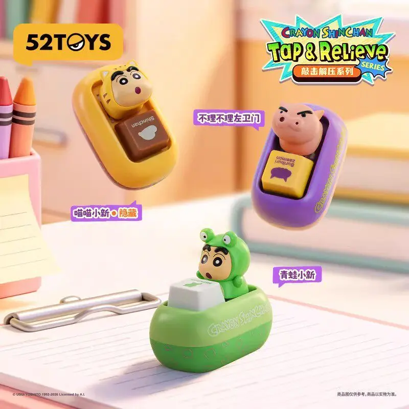 52TOYS Original In-Stock Crayon Shin-chan Stress Relief Keycap