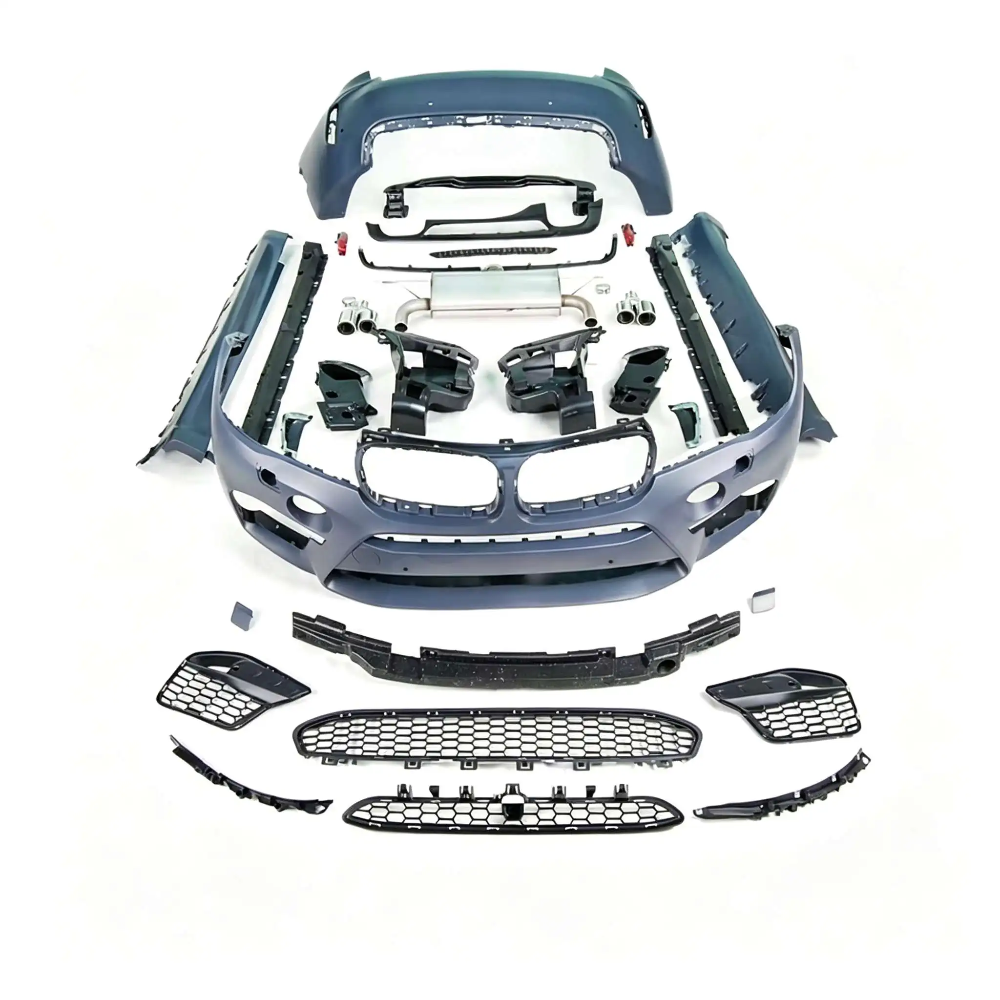 Bumper for X6 F16 Upgrade X6M Body Kits F16 X6M Front Bumper Rear Bumper Side Skirt Exhaust System Lower Grille