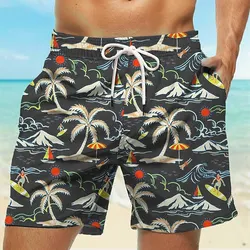 Men's Board Shorts Swim Shorts Swim Trunks 3D Prints Coconut Tree Quick Dry Short Holiday Beach Hawaiian Casual 4 Micro-elastic