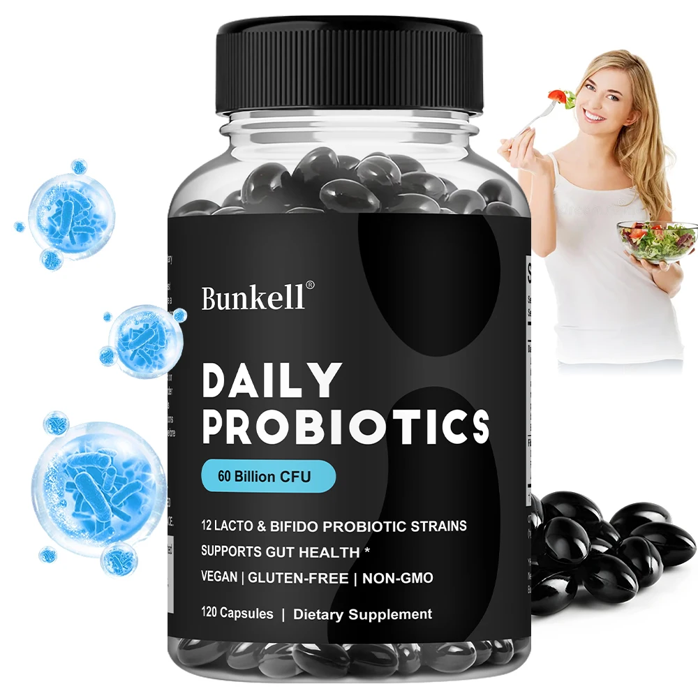 

60 Billion Daily Probiotics for Men & Women, Gut Health, Supports Digestive Comfort, Non-GMO, 120 Vegan Probiotic Capsules