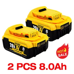 Batería Compatible con herramientas eléctricas dewalt, batería de litio recargable de 18V, 8Ah, 20V, 18v, 5Ah, 6Ah, 8Ah, nueva