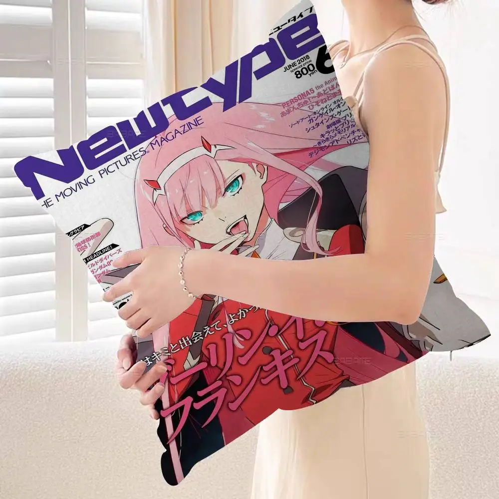 فرانكس صفر اثنين 002 أنيمي وسادة الهدايا أثاث المكاتب المنزلية غرفة نوم أريكة غطاء وسادة السيارة 45x45 سنتيمتر #6