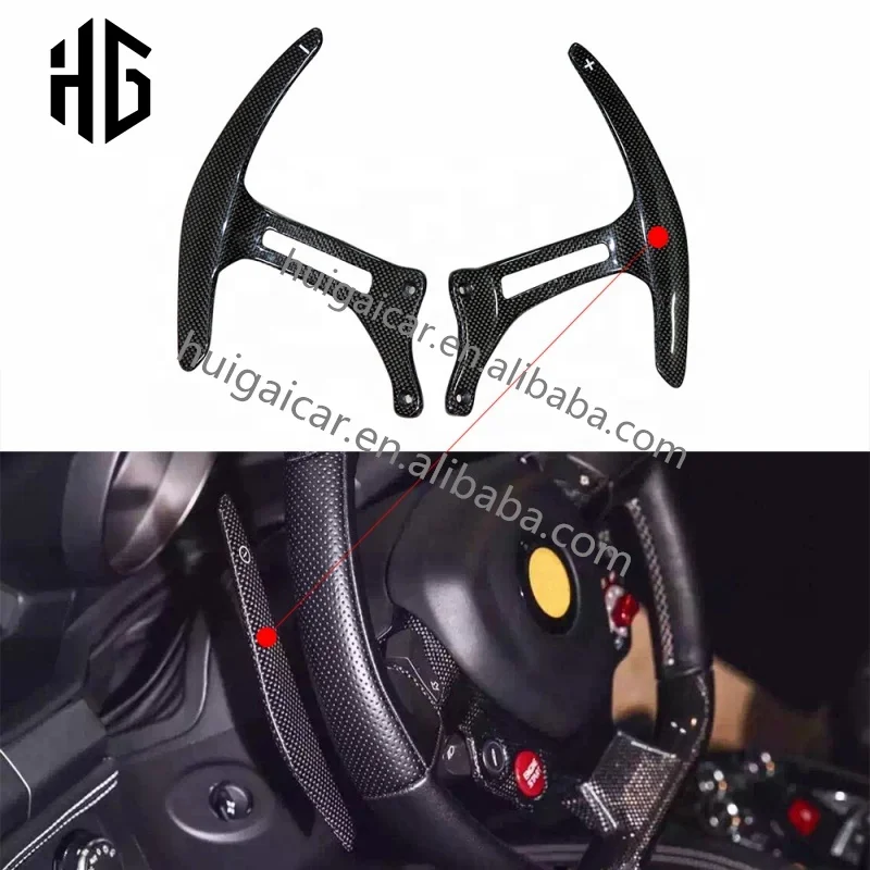 

Wholesale Real Carbon Fiber Car Paddle Shift Interior Trims for 458 Paddle Shifts Modification Accessories
