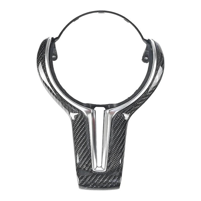 

Carbon Fiber Car Steering Wheel Protective Cover Trim for M-Sport M2 M3 M4 M5 M6 X5 X6 M F20 F22 F25 1 2 3 4 Series Replace