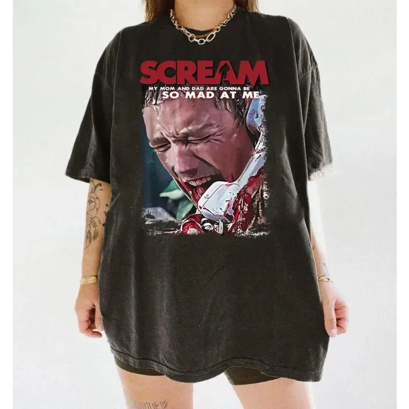 Vintage Wash Stu Macher T Shirt Scream Horror Matthew Lillard Retro Bootleg Rap Shirt Movie Vintage 90s Bootleg Classic Graphic