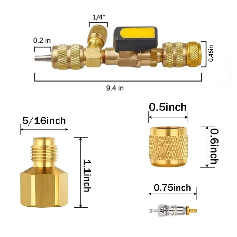 For HVAC Maintenance Color: Yellow HVAC Repair Tool Air Conditioning Tool Anti-Slip Design Compatible With R32