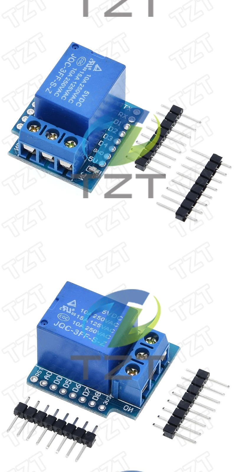 TZT 1/3PCS 1-Kanal-Relaismodul für Wemos D1 Mini-Relaismodul Smart Electronics – Detail 4