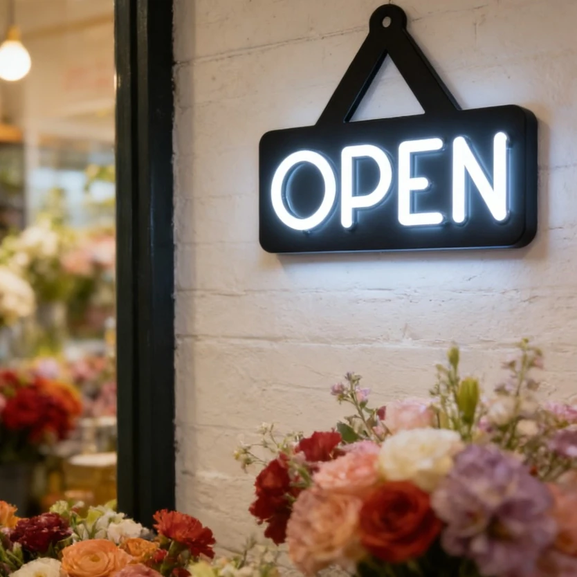 

Светодиодная вывеска «Открыто» для витрин магазинов, кафе, ресторанов, баров, цветочных магазинов, бутиков – декоративная неоновая подсветка для привлечения клиентов
