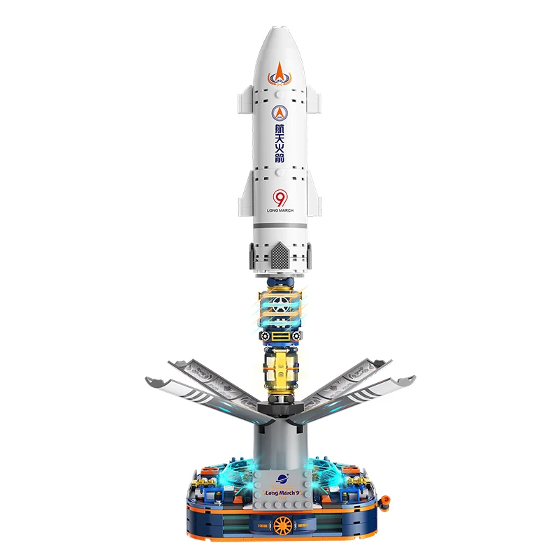 

JAKI модель аэрокосмической ракеты в сборе, игрушка для гостиной, креативный орнамент, строительные блоки, аэрокосмическая серия, детский подарок на день рождения