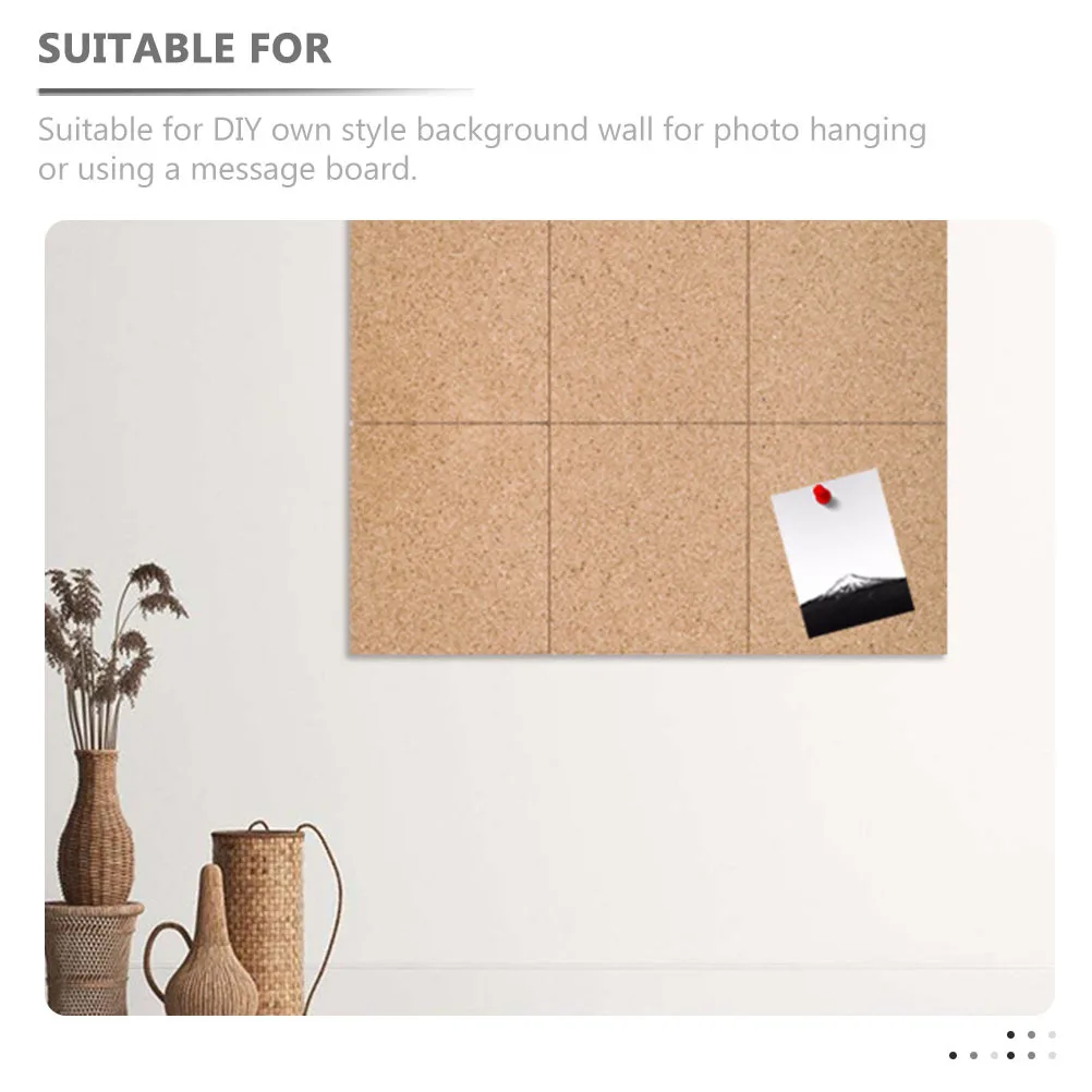 

2Pcs Wall Cork Message Board Sturdy Wood Multi- Office Photo Display Bulletin Board DIY Background Wall Decor