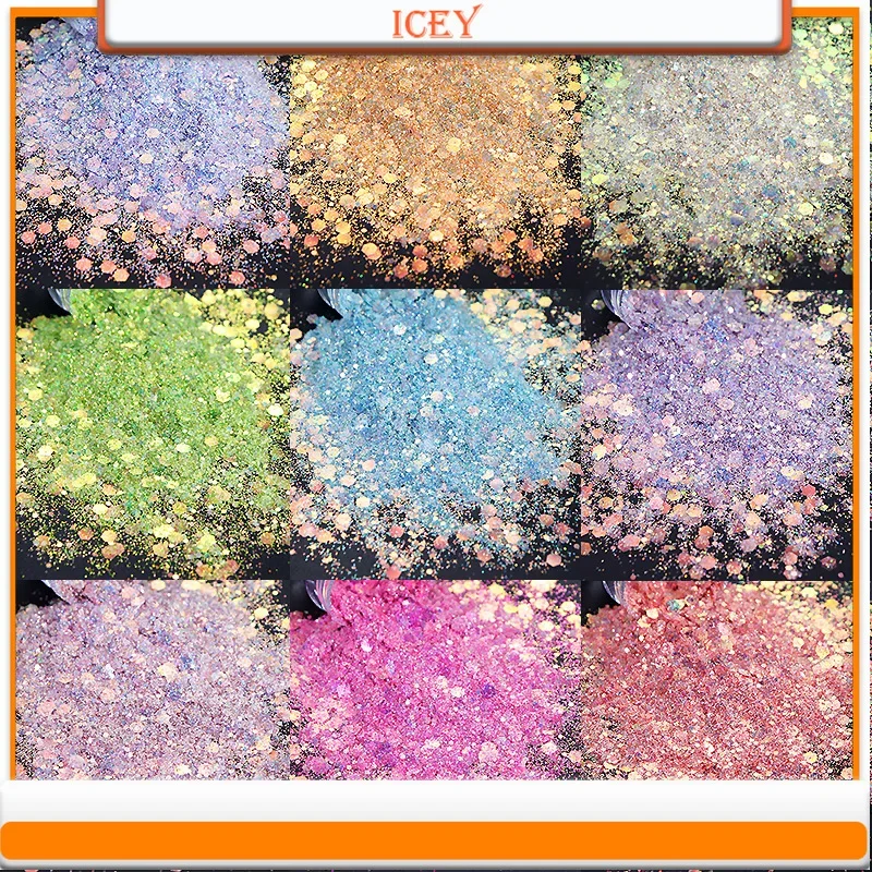 Icey Beauty 10ml Fairy's Eye Shining Pink High Gloss Illusion Polarized Bottle Nail Shining Jewelry DIY Flowing Hemp Material