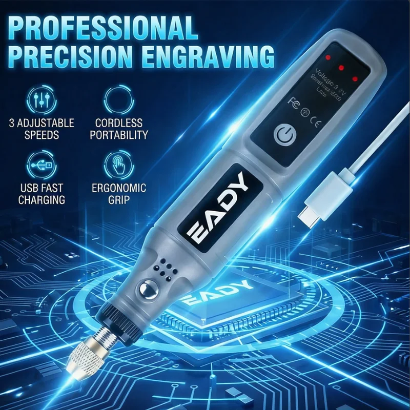 Cordless Mini Electric Drill with 3-Speed & USB Charging – Rotary Tool Engraving Pen for Metal Polishing, Model Making, Acrylic image 3