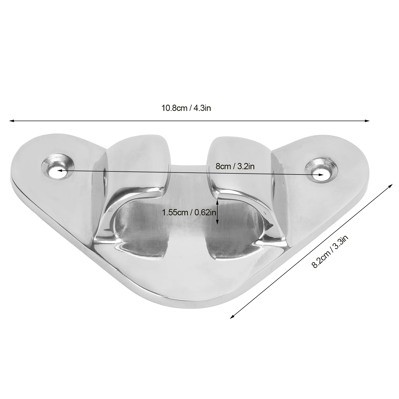 1pc Boat Fairlead Stainless Steel Finely Polished Corrosion Resistant Straight Bow Cleat Line Chock for Ship Yacht Boats anchor