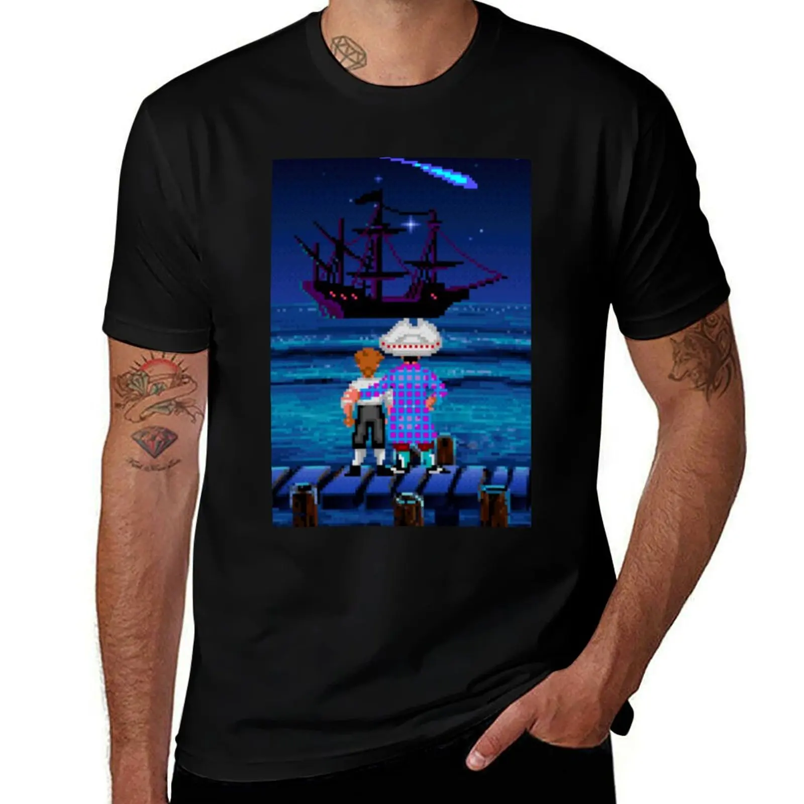 

Monkey Island - Guybrush and Stan T-Shirt anime figures tshirts personalised boys animal print anime shirts men