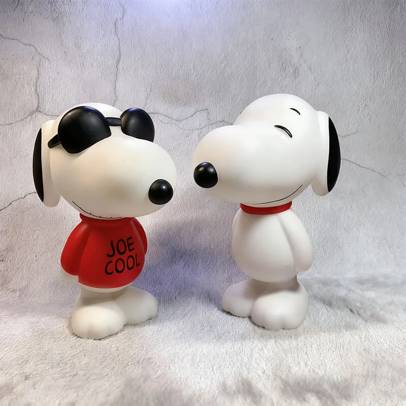 Snoopy Piggy Bank Cartoon Kawaii Sunglasses Red Clothes Snoopy Doll Desktop Decoration Toys Ornaments Children Toys
