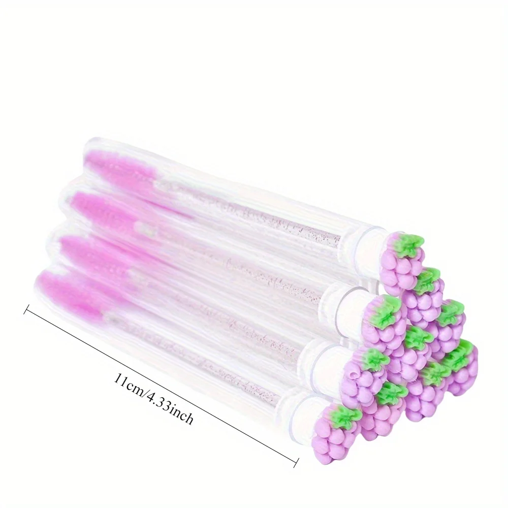 10PCS Eyelash Brush with Dustproof Test Tube Portable Crystal Grafting Eyelash Brush Eyelash Comb Eyebrow Brush Mini Makeup Tool